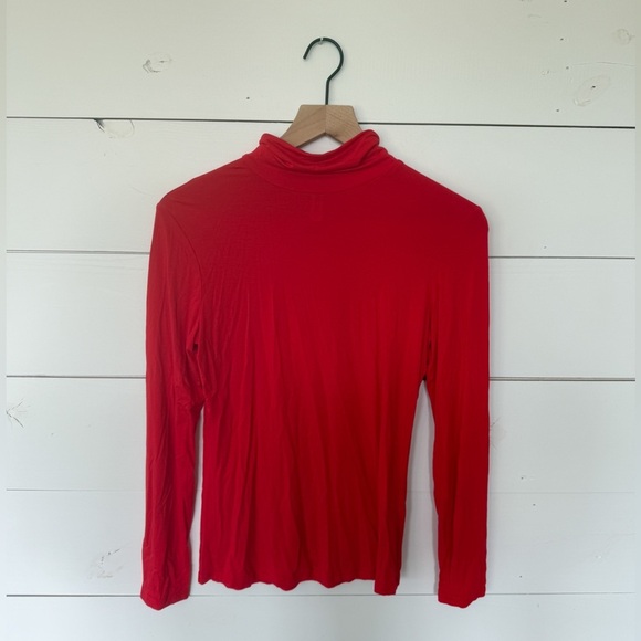 Cherry Red Stretchy Lightweight Mock Neck - Picture 1 of 2